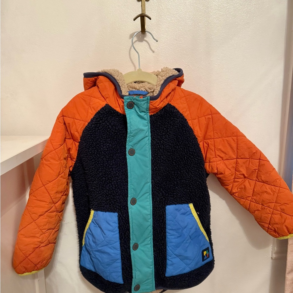 Next UK Colorful Quilted Hooded Jacket